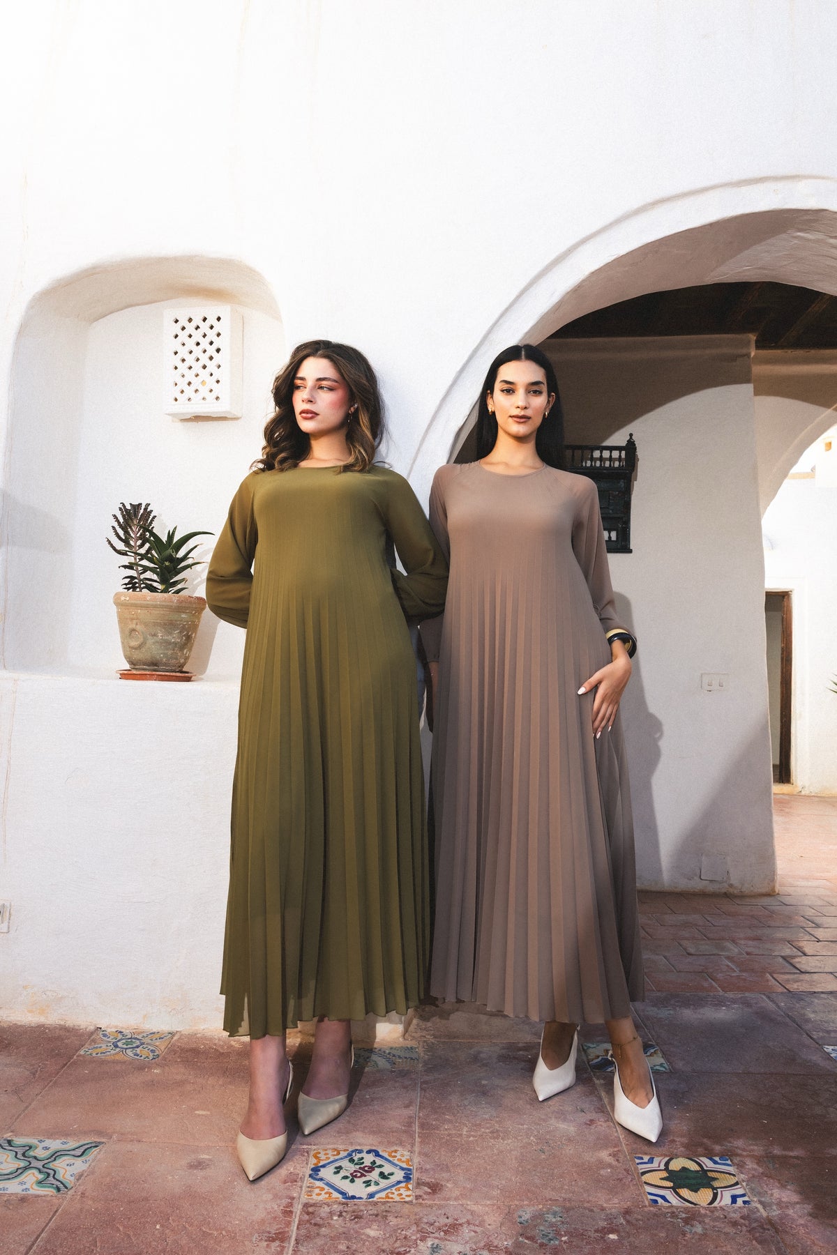 Pleated Maxi Dress