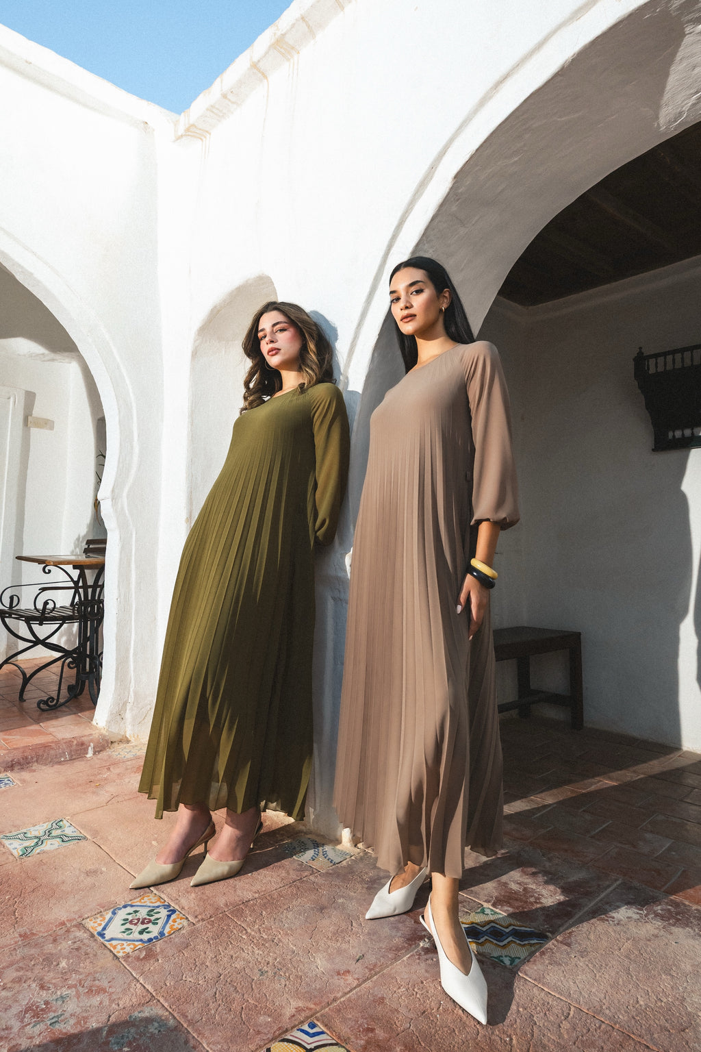 Pleated Maxi Dress