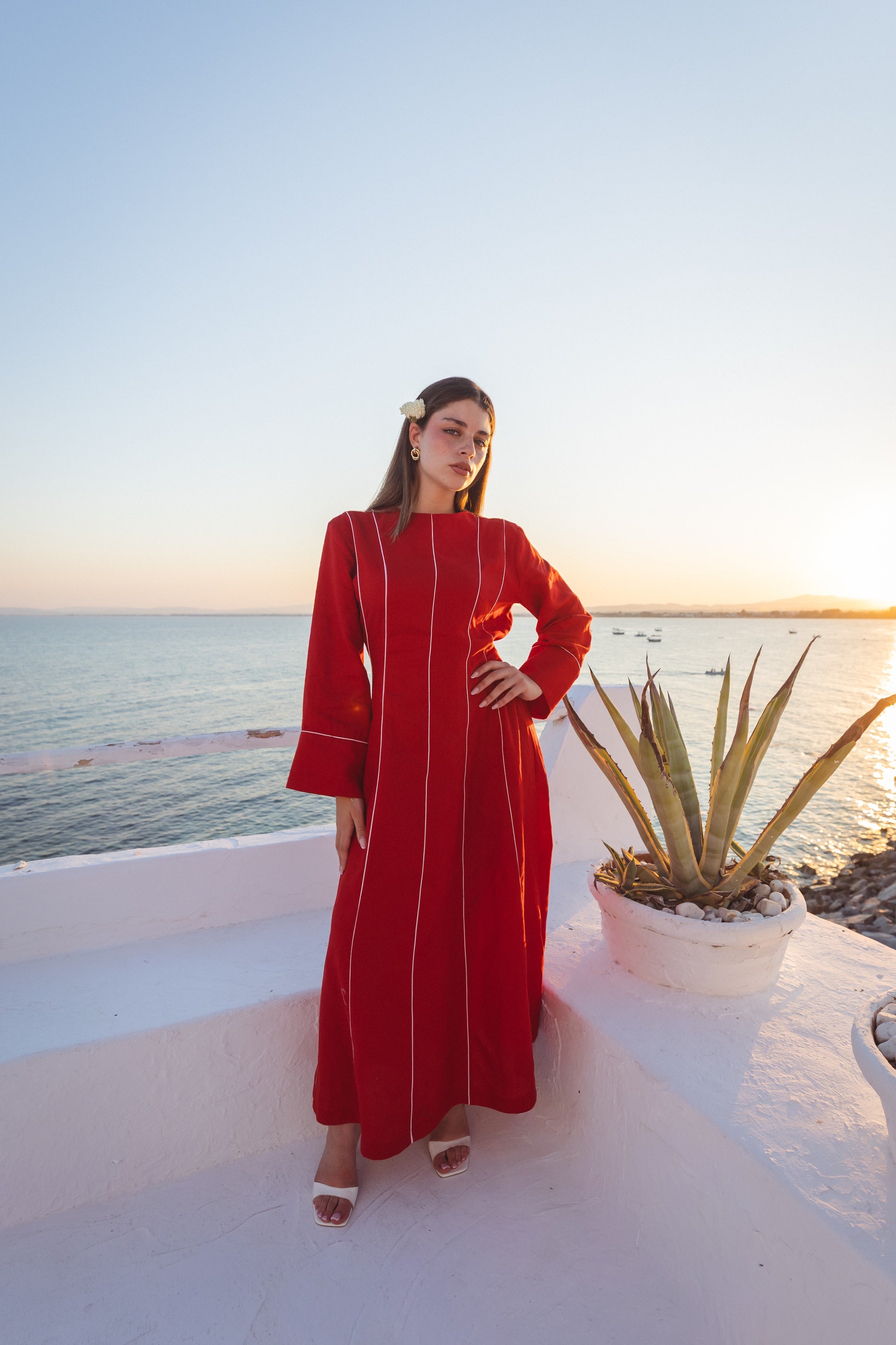 Sunset Linen Dress