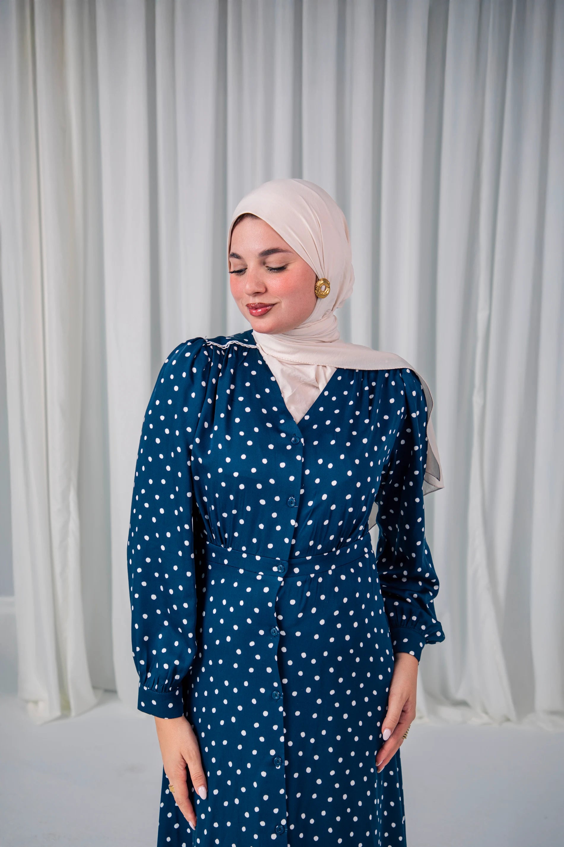 Blue Polka Dot Dress