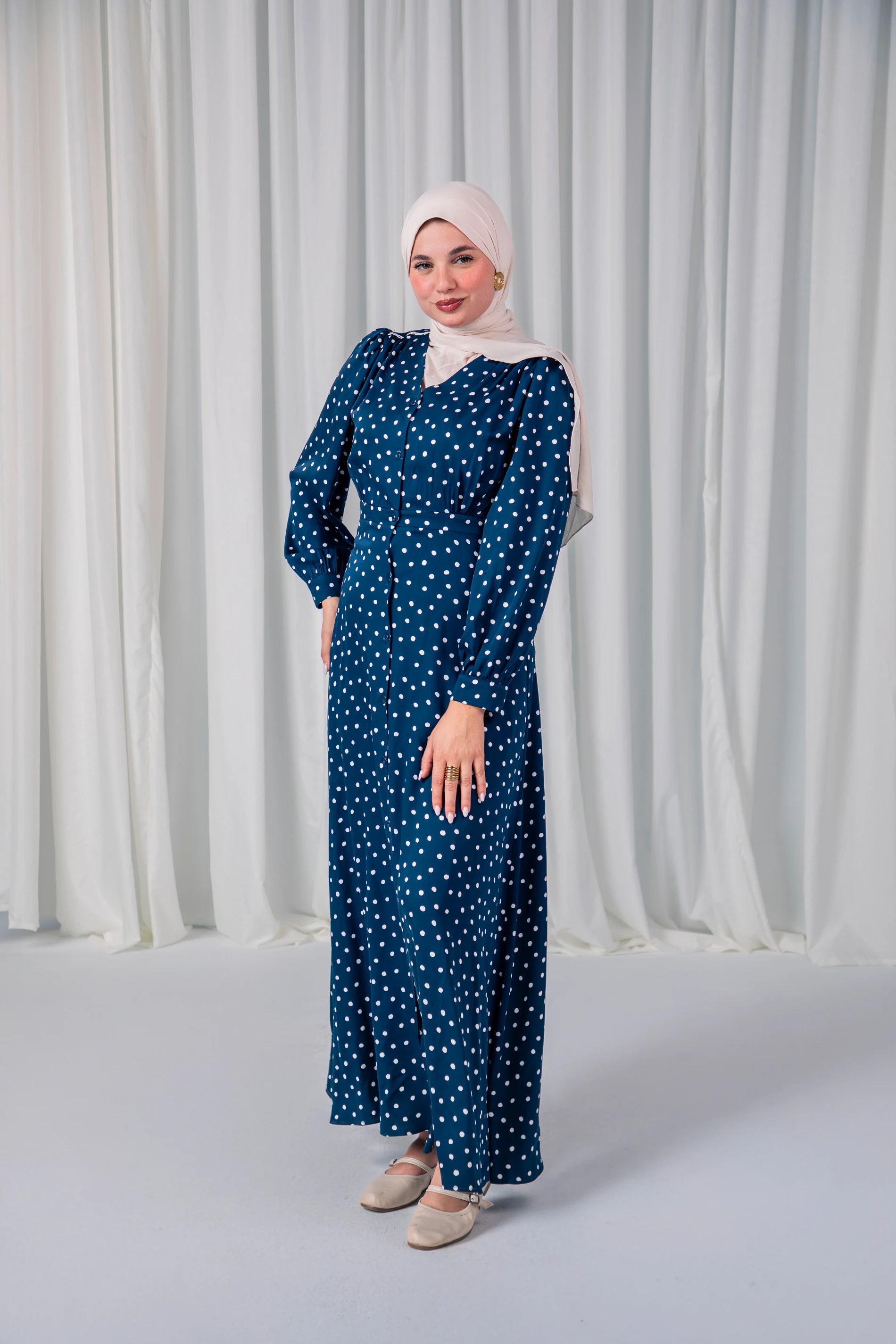 Blue Polka Dot Dress
