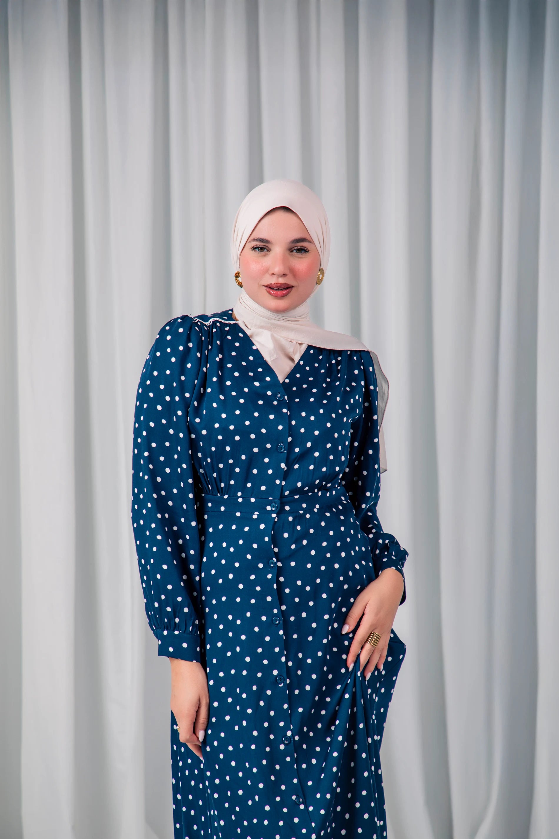 Blue Polka Dot Dress