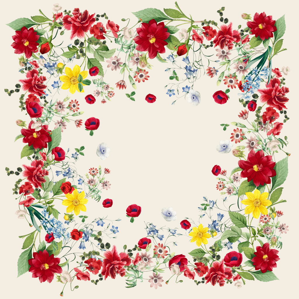 Off-white tunisian scarf