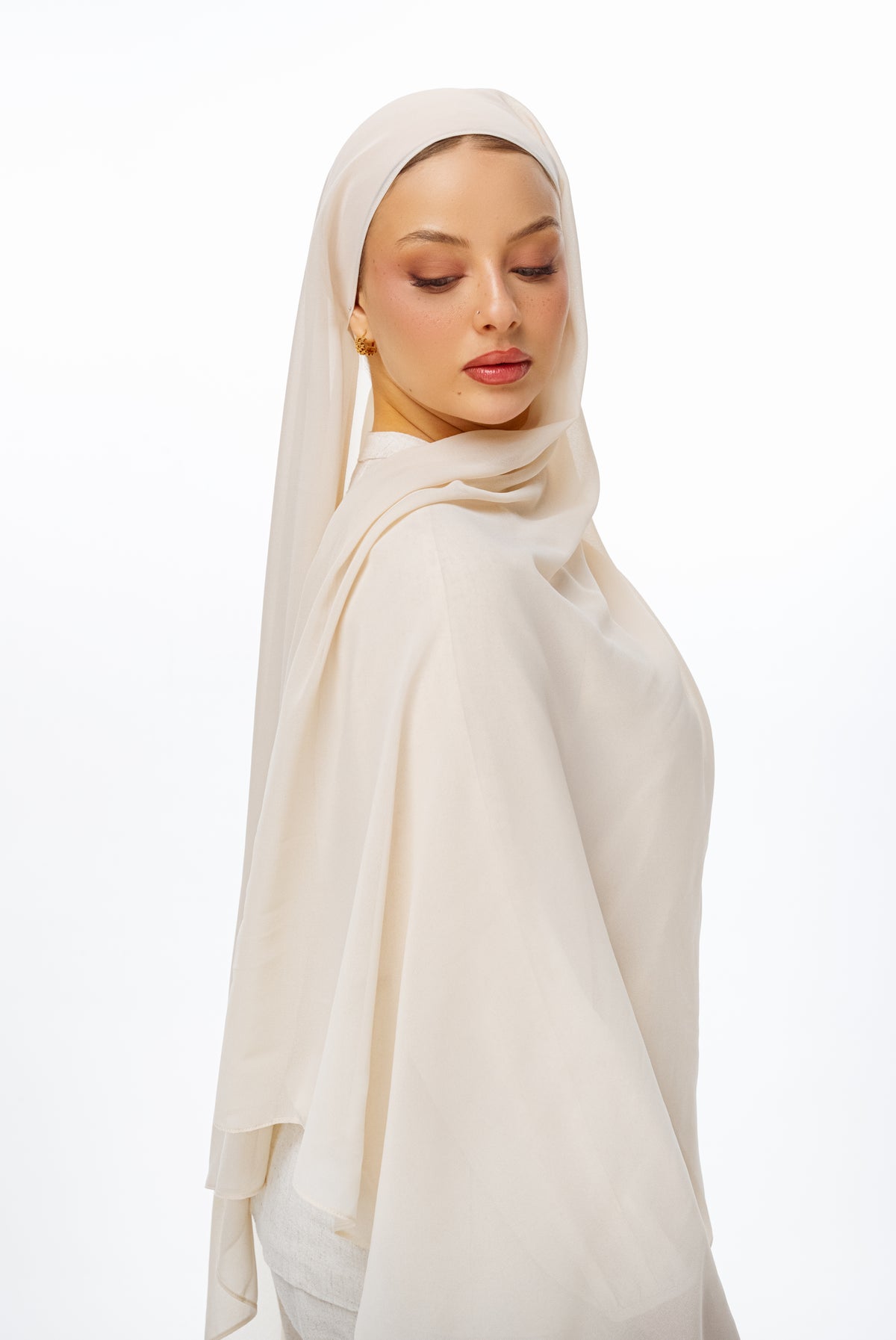 Ivory Chiffon Scarf