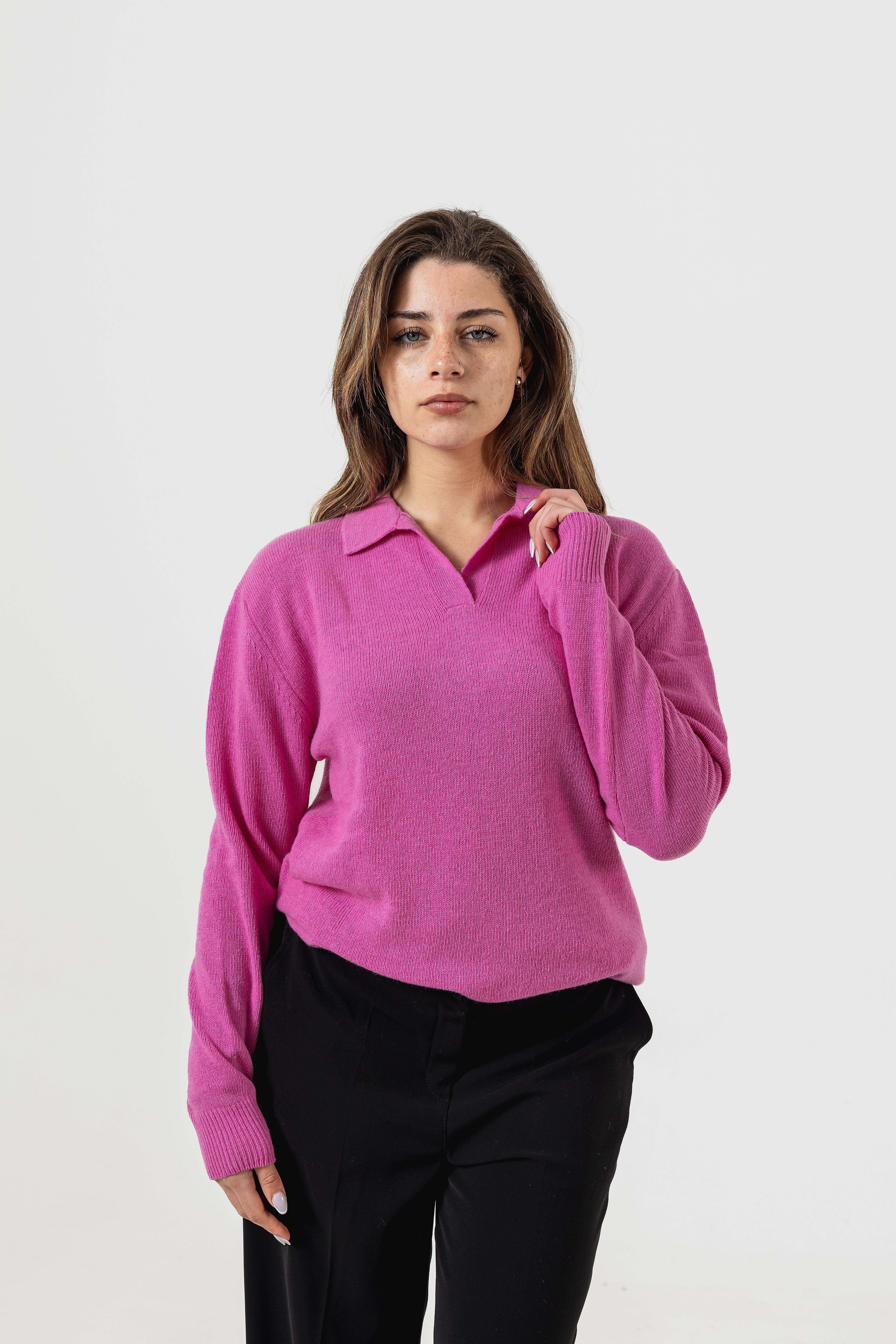 Cozy polo knit