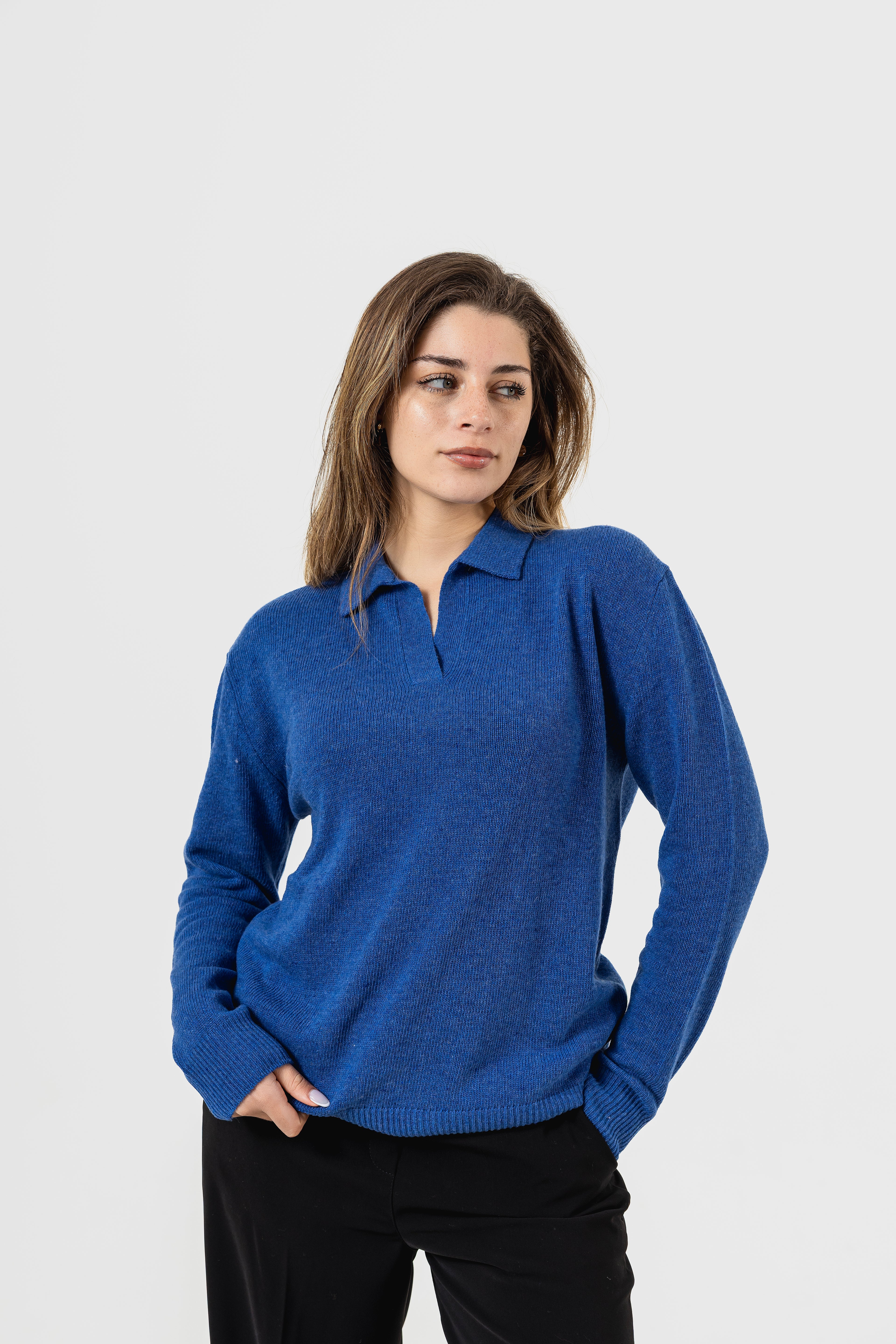 Cozy polo knit