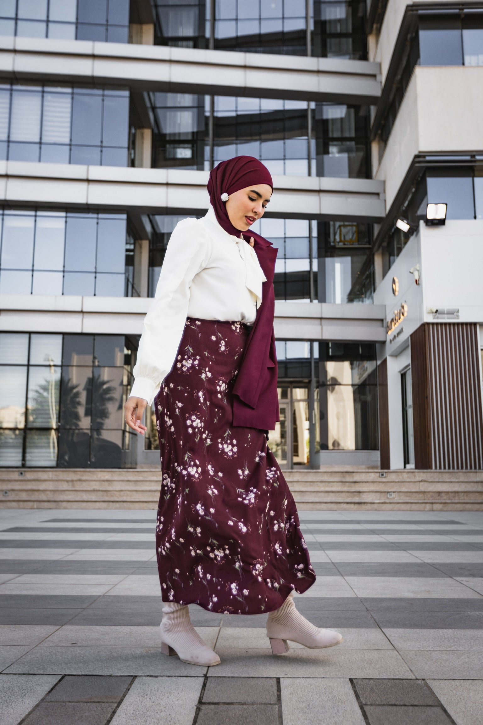 Merlot Blossom Skirt