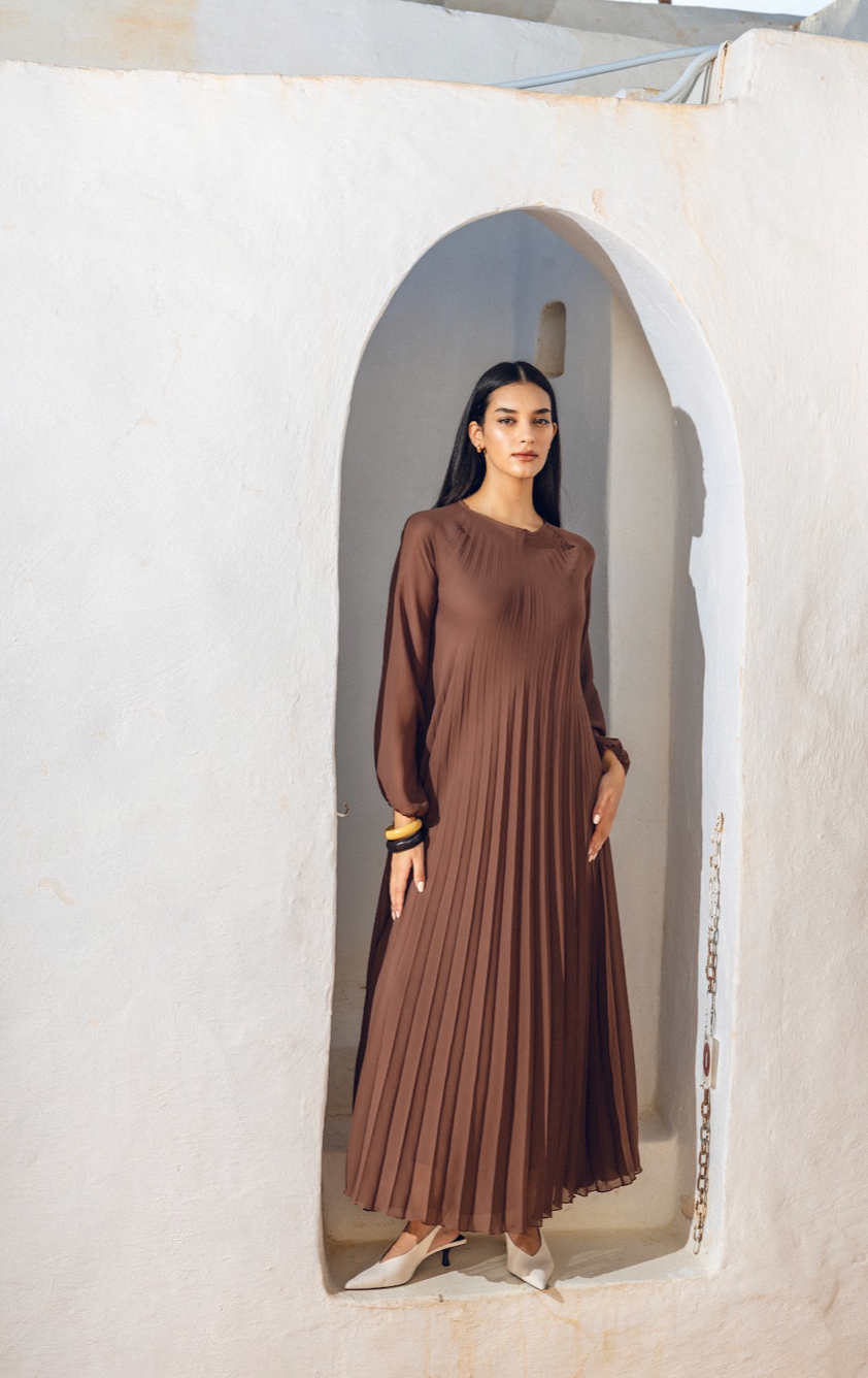 Pleated Maxi Dress