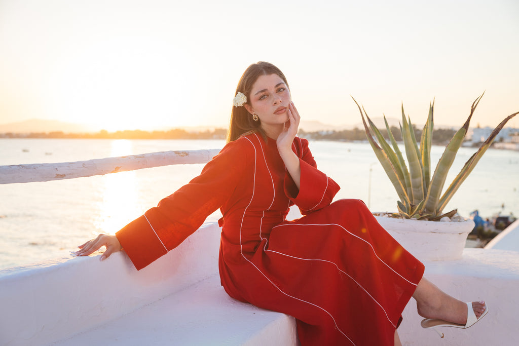 Sunset Linen Dress